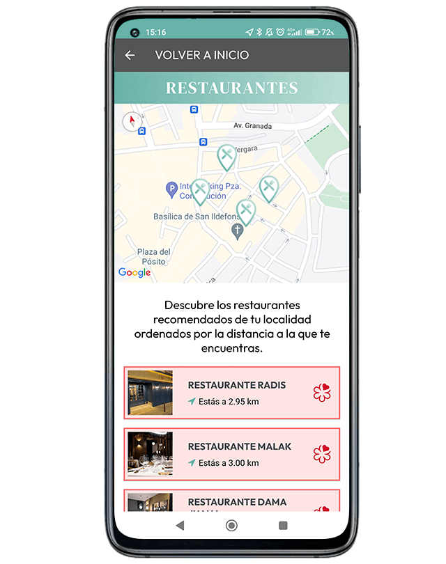 Mapa interactivo con puntos de interés de la localidad