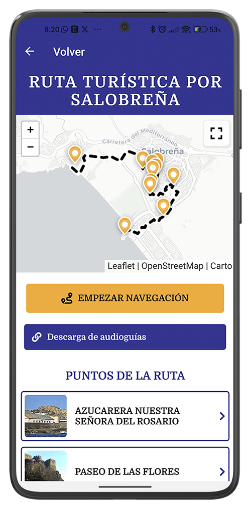 Ruta turística por Salobreña en la aplicación Descubre