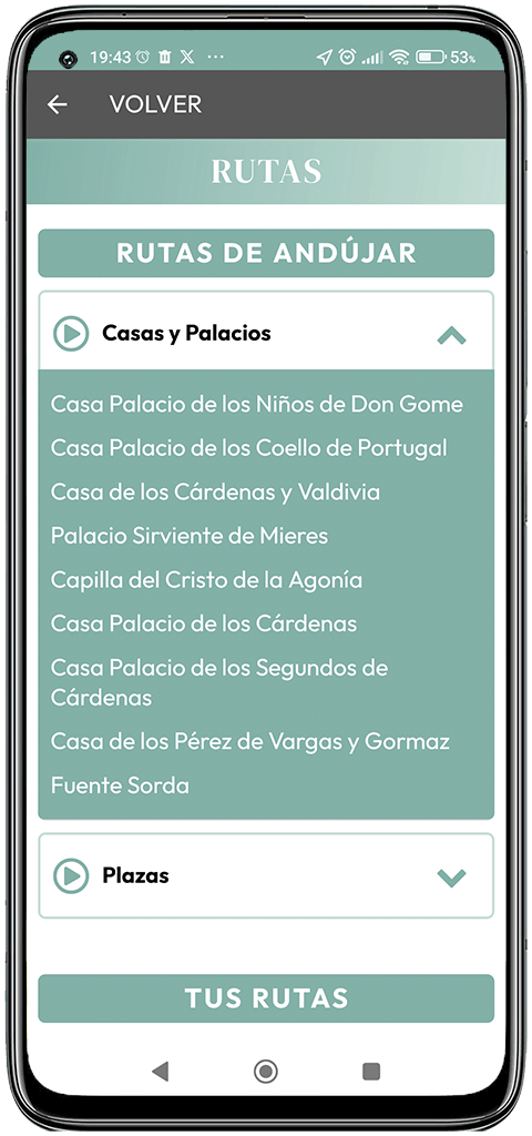 Listado de rutas turísticas municipales