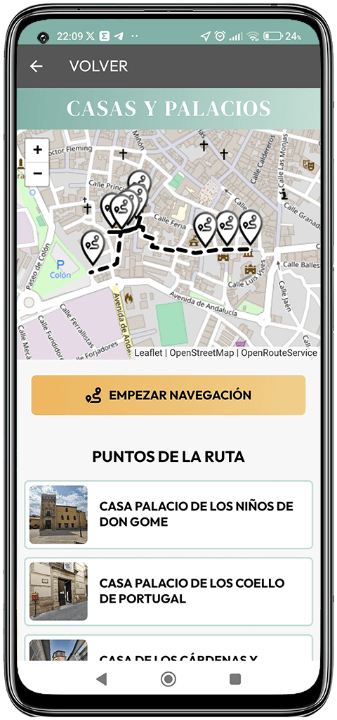 Ruta turística optimizada al usuario en la app Descubre